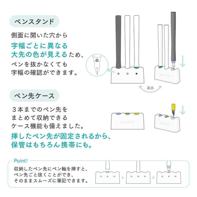 万年筆ペン先のつけペン hocoro スタンド＆ケース