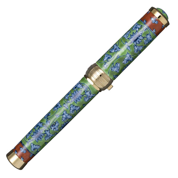有田焼創業400年記念万年筆 緑彩唐草［金］（源右衛門窯製）
